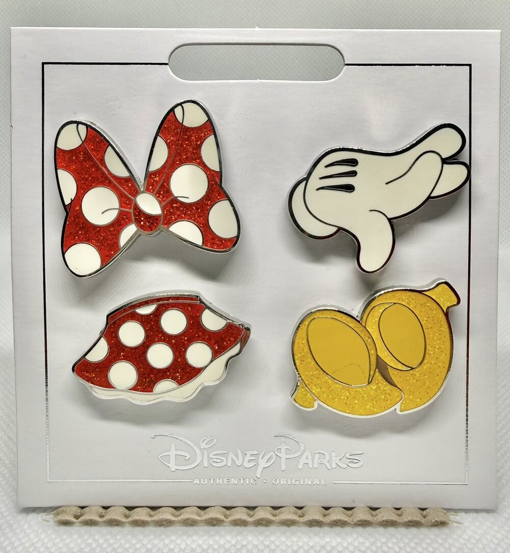 Disney Parks Pins Best of Minnie Mouse Icon Body Parts 4-Pin Booster Pack Set